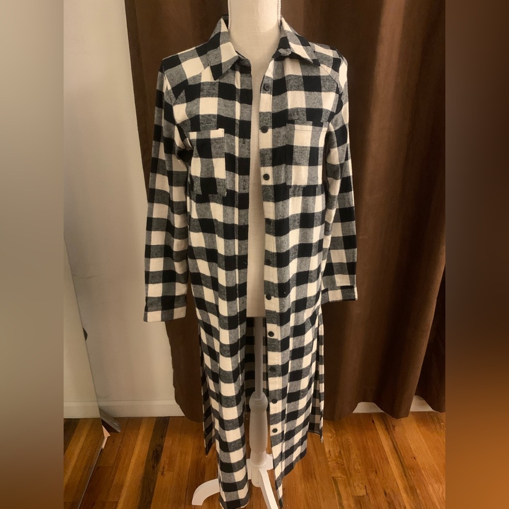 Flannel Ankle Length Duster